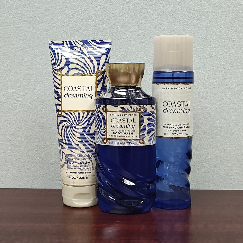 Bath & Body Works COASTAL DREAMING 3 Piece Body Care Bundle Set